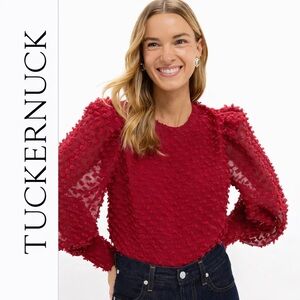 Tuckernuck Women's Rich Red Textured Blouse